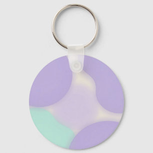 Pastel Lavender Blob Organic Abstract Keychain