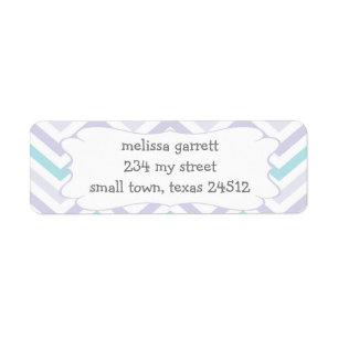 Pastel Lavender et Aqua Zig Zag Baby