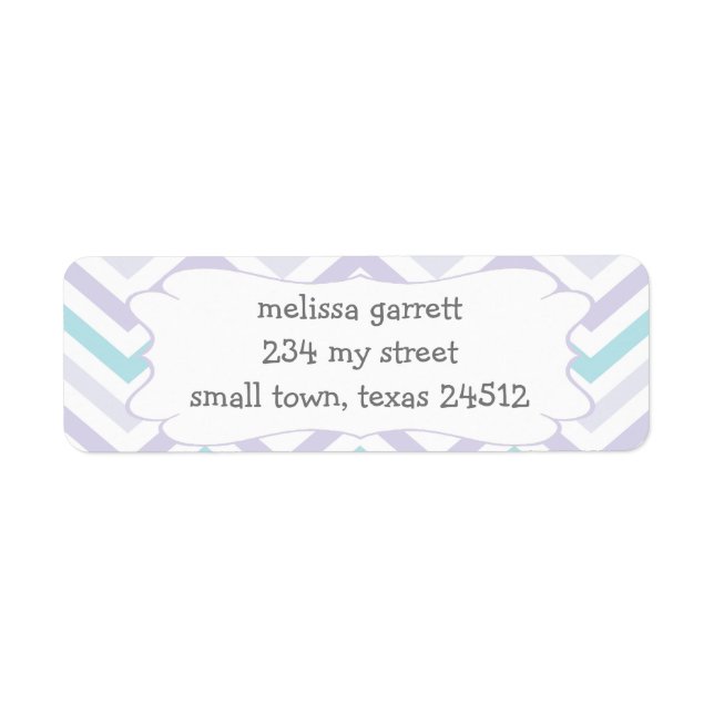 Pastel Lavender et Aqua Zig Zag Baby (Devant)