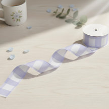 Pastel Lavender Gingham Ribbon