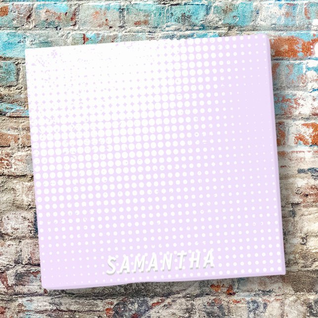 Pastel lavender halftone gradient chic custom name post-it notes (Creator Uploaded)