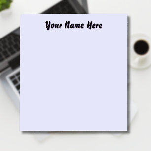 Pastel Lavender Unique Personalized Teacher Gifts Notepad