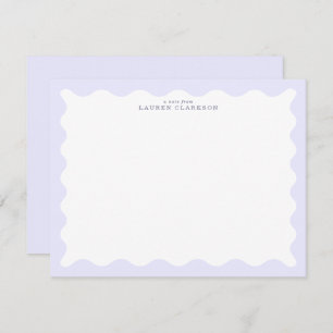 Pastel Lavender Wavy Frame Note Card