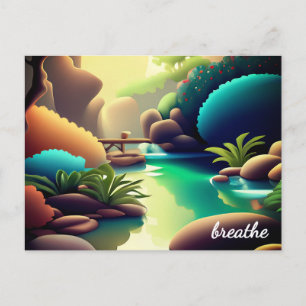 Pastel Law of Attraction Abundance Affirmation Postcard