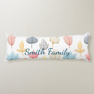 Pastel Leaves Body Pillow