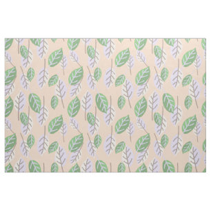 pastel leaves fabric