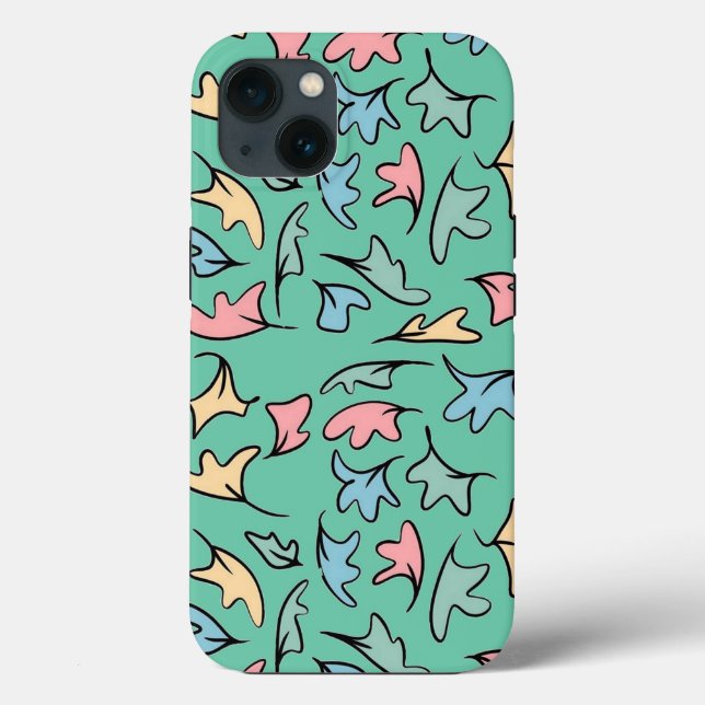 Pastel Leaves Green Case-Mate iPhone Case (Back)