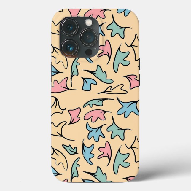 Pastel Leaves Yellow Case-Mate iPhone Case (Back)