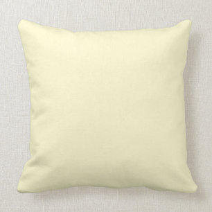 Pastel Lemon Yellow Pale Soft Meringue Yellow Throw Pillow