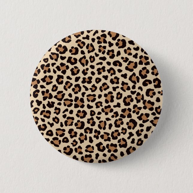 Pastel leopard print pattern 2 inch round button (Front)