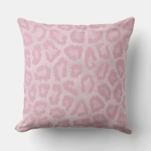 Pastel léopard rose abstrait coussin moderne
