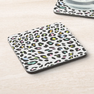 Pastel Leopard Spot Pattern Coaster