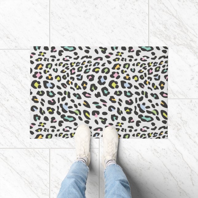 Pastel Leopard Spot Pattern Doormat (Indoor)
