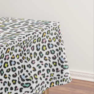Pastel Leopard Spot Pattern Tablecloth