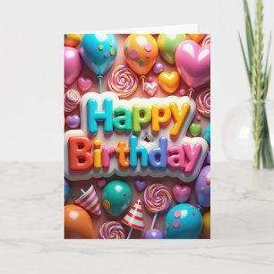 Pastel Letter Birthday Card