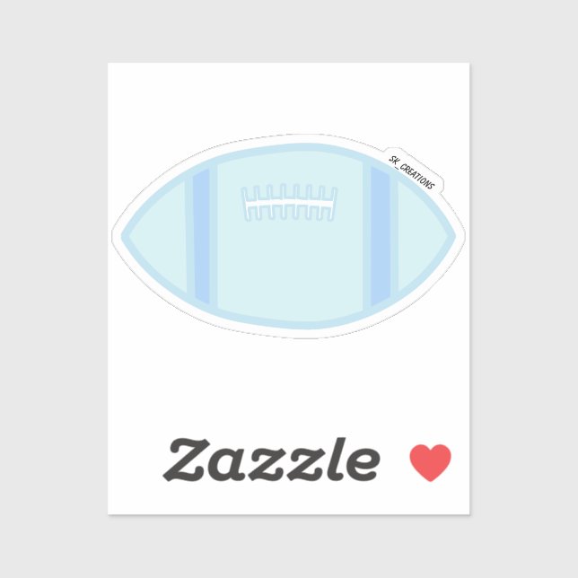 Pastel Light Blue Football (Sheet)