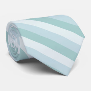 Pastel Light Blue Green Striped Elegant Classic Tie
