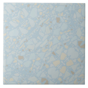 Pastel light blue modern simple terrazzo effect tile