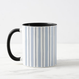 pastel light blue stripes style  mug