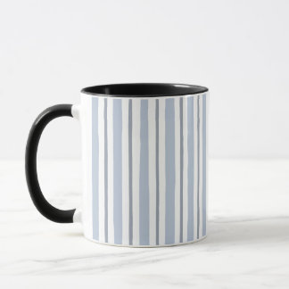 pastel light blue stripes style mug