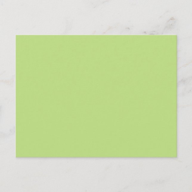 Pastel Light Green Personalized Colour Background Postcard (Front)