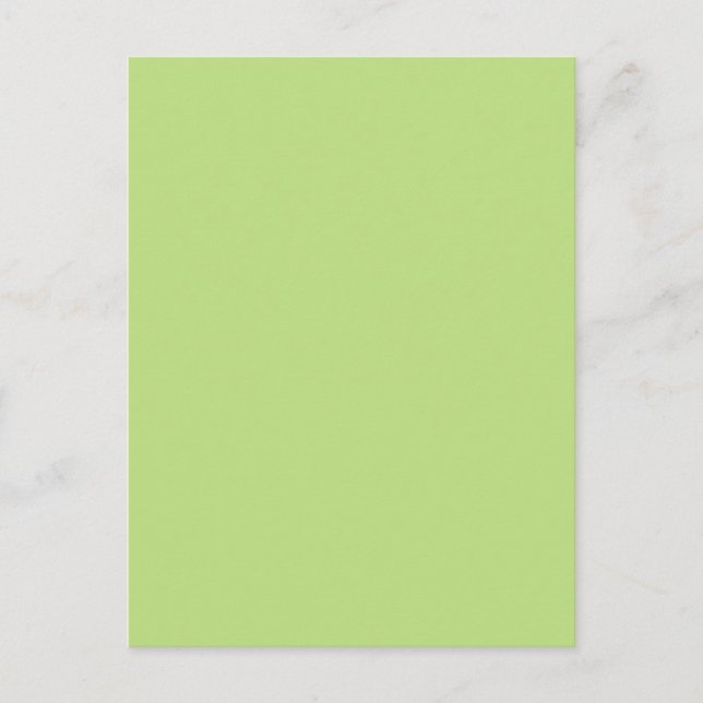 Pastel Light Green Personalized Colour Background Postcard (Front)