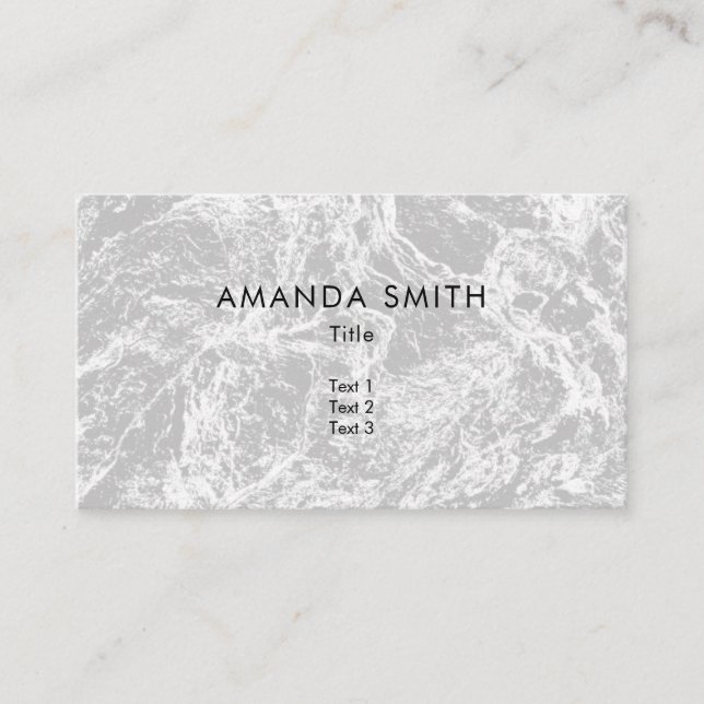Pastel Light Grey Abstract Business Card (Front)