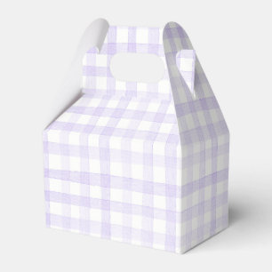 Pastel Light Purple Lilac Gingham Check Plaid  Favor Box