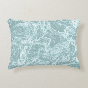 Pastel Light Turquoise Abstract Accent Pillow