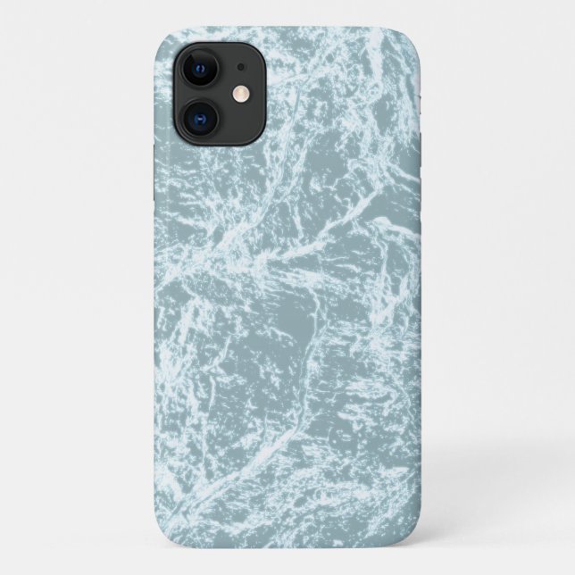 Pastel Light Turquoise Abstract Case-Mate iPhone Case (Back)