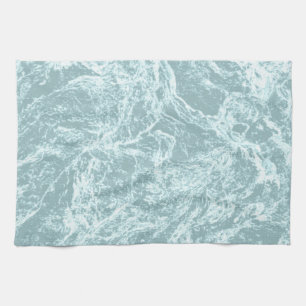 Pastel Light Turquoise Abstract Kitchen Towel