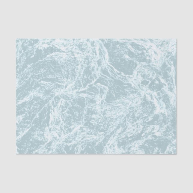 Pastel Light Turquoise Abstract Tissue Paper (Front)