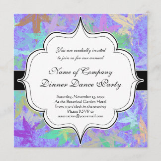 Pastel Lilac Autumn Maple Leaves Invitation