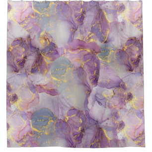 Pastel Lilac, Blue and Gold Glitter Marble Pattern