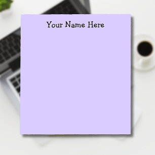Pastel Lilac Grey Personalized Simple Notepad