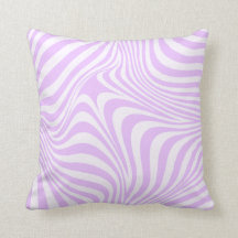 Pastel Lilac Purple Wavy Groovy Lines Pattern