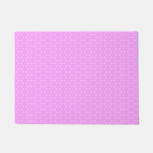Pastel Lilac Purple White Star Repeating Pattern Doormat