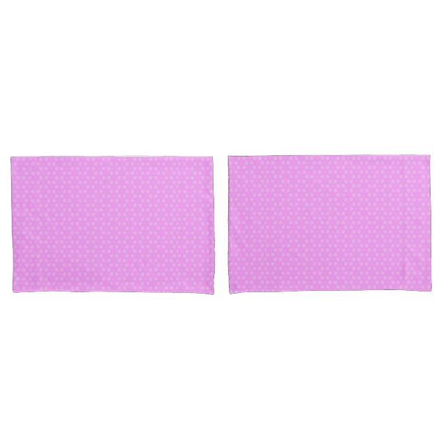 Pastel Lilac Purple White Star Repeating Pattern Pillowcase (Front-Set)