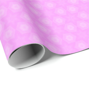 Pastel Lilac Purple White Star Repeating Pattern Wrapping Paper