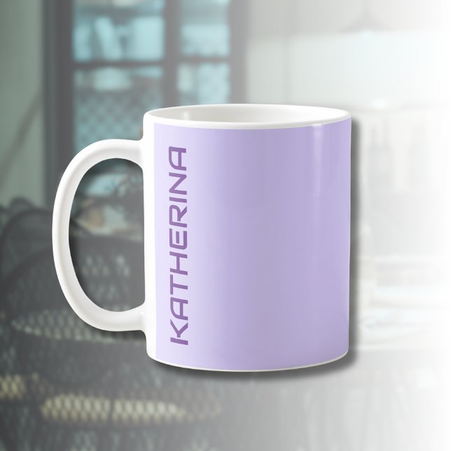 Pastel Lilac Solid Colour Classic Personalized  Coffee Mug (Creator Uploaded)