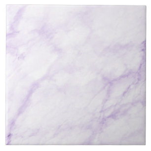 Pastel Lilac Watercolor Marble Abstract Pattern Tile