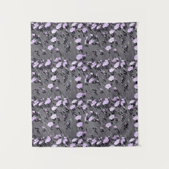 Pastel Lilac Wildflowers Tapestry (Front)