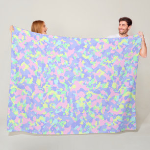 Pastel Lime Fleece Sherpa Blanket