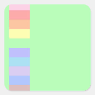 Pastel Lime Green Square Sticker
