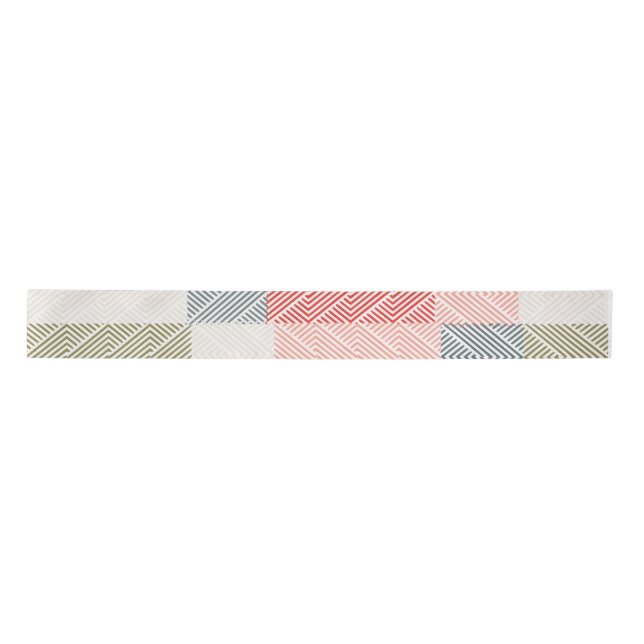 Pastel Line Pattern Ribbon Satin Ribbon (Front)