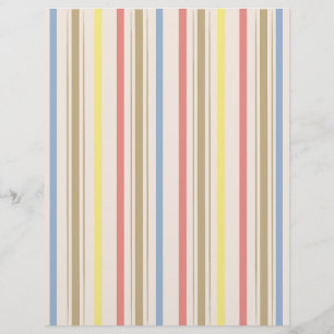 Pastel Line Scrapbook Paper:
