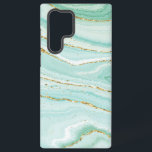 Pastel liquid abstract marble samsung galaxy case<br><div class="desc">Pastel green abstract liquid marble texture background with gold accents.</div>