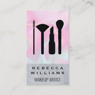Pastel Liquid Background   Glitter Makeup Set Business Card
