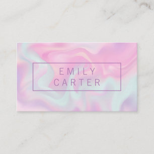 Pastel Liquid Background   Sleek Frame Business Card