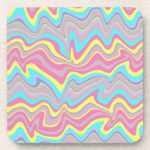 Pastel Liquify Waves Coaster